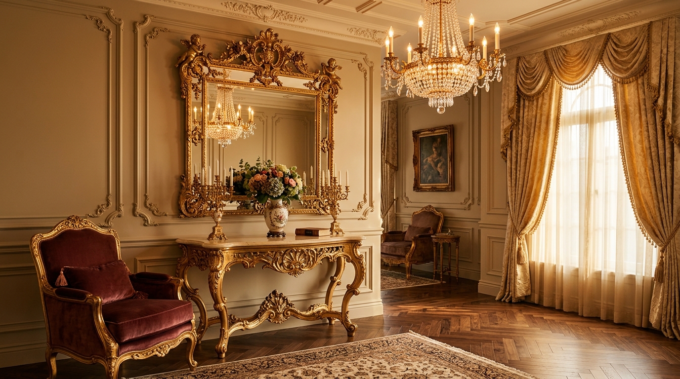 Luxurious Baroque Living Room